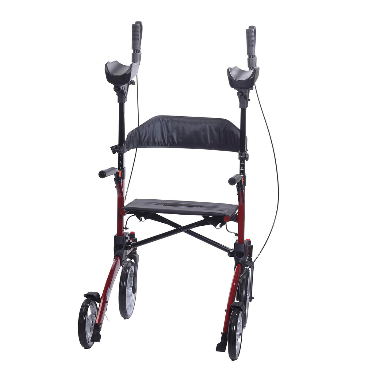 Red Aluminum Rollator with Loop Brakes Q169
