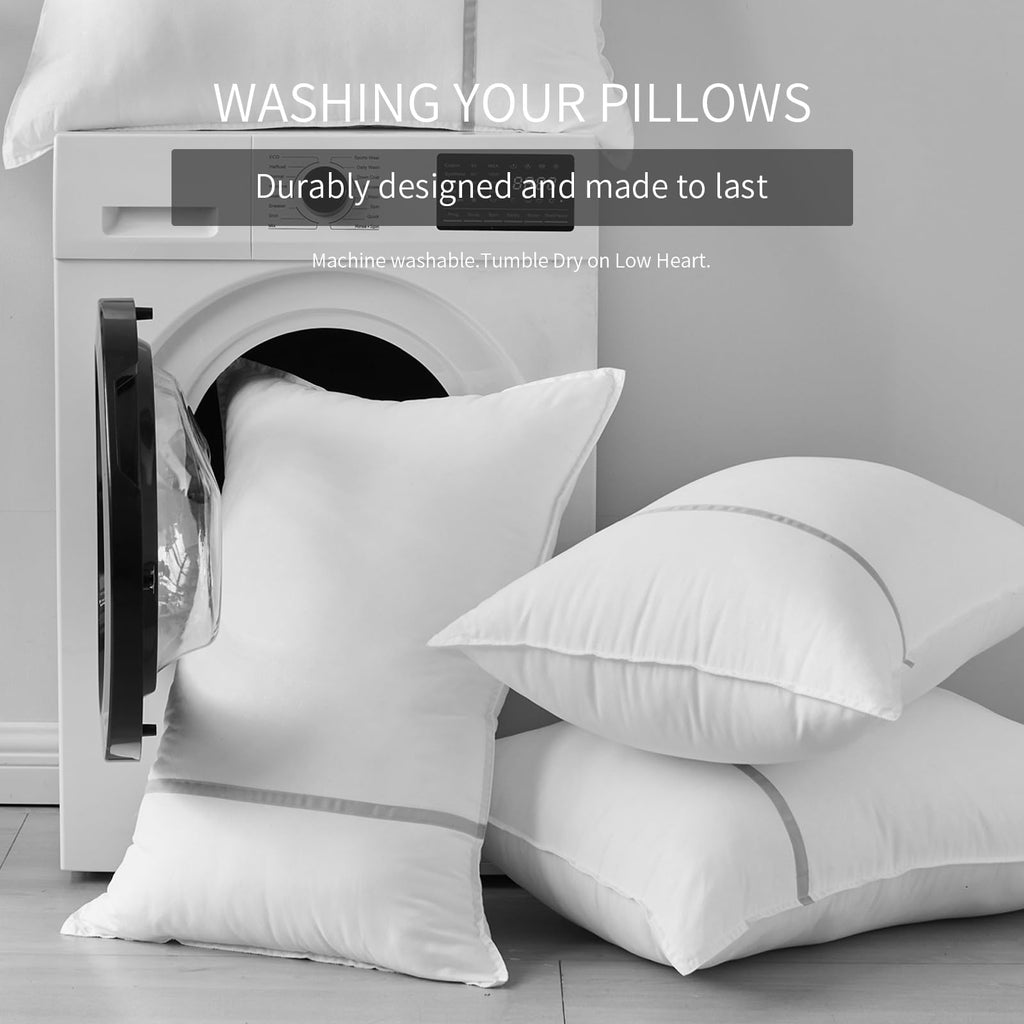 Queen Size Set of 2 Medium Firm Down Alternative Bed Pillows D802222