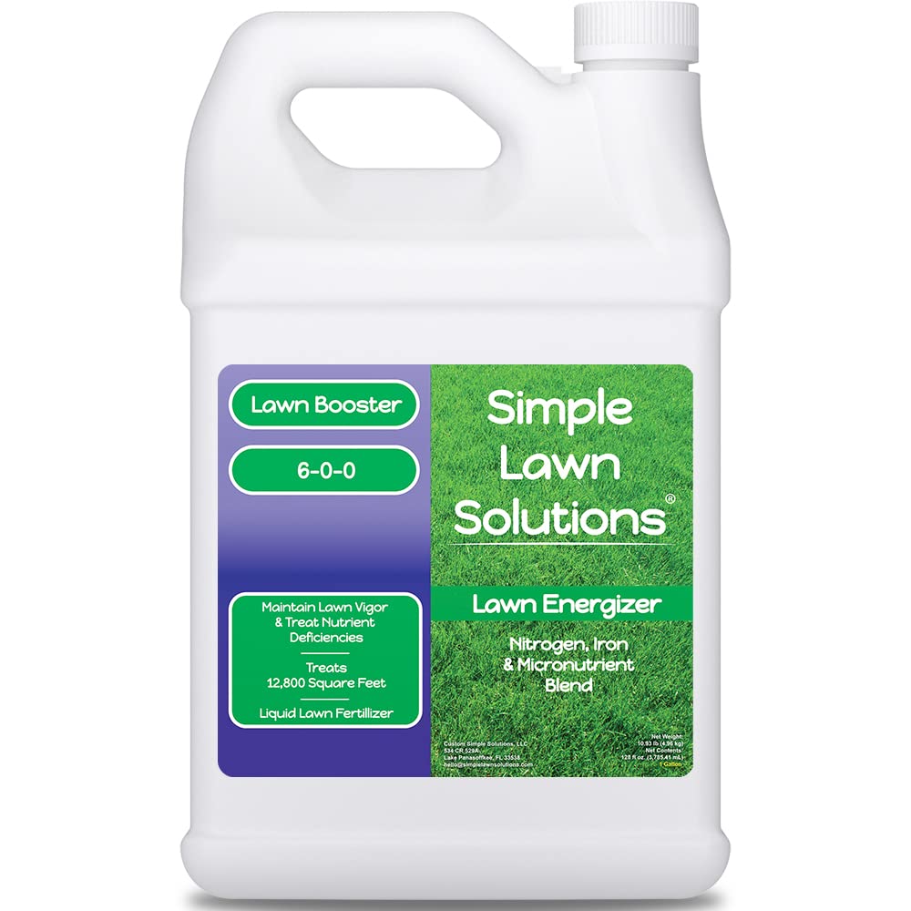 Commercial Grade Liquid Grass Fertilizer with Nitrogen, Iron, Micronutrients 1 Gallon W854586