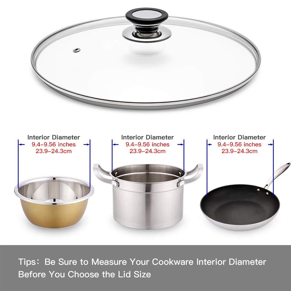 Glass Lid for Frying Pan 9.5"/24cm E4286