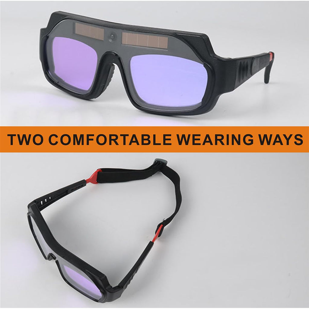 Auto Darkening Welding Glasses with Gloves and PC Lens M51674