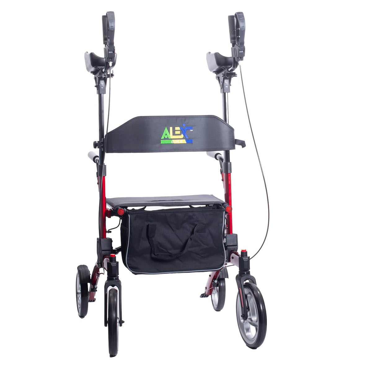 Red Aluminum Rollator with Loop Brakes Q169
