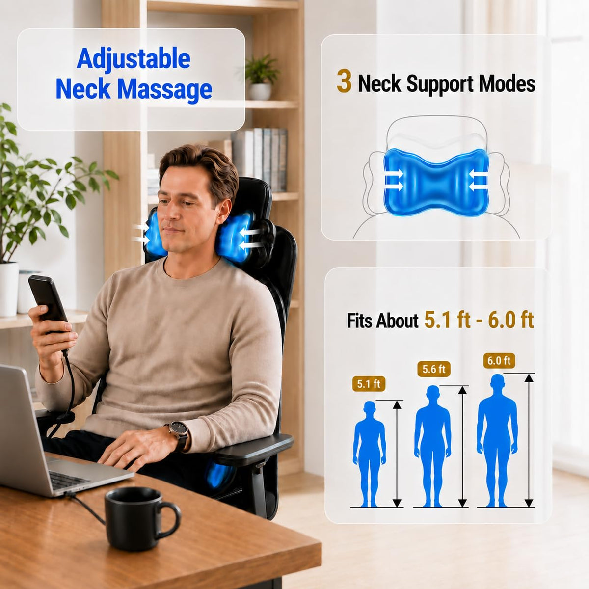 Shiatsu Massage Cushion with Heat H97419