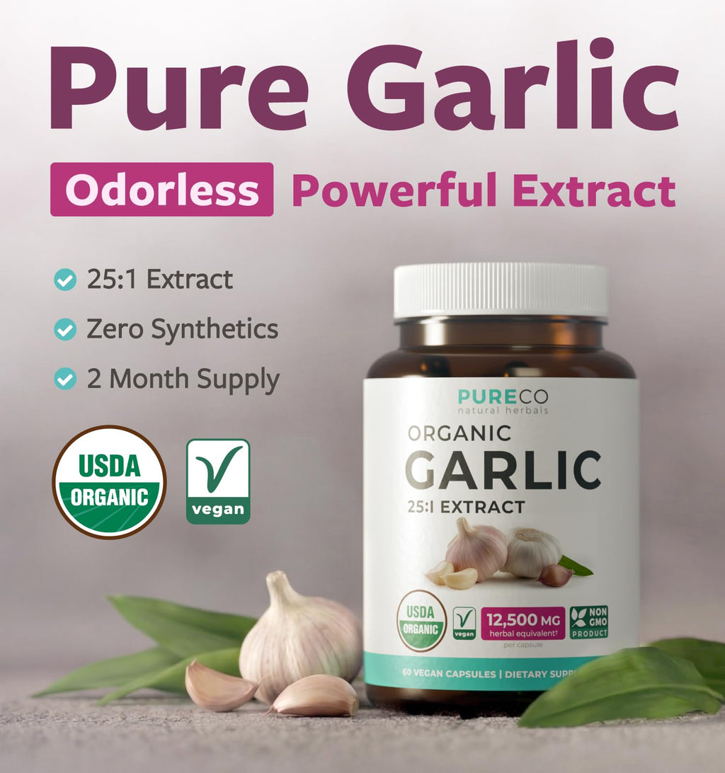 USDA Organic Odorless Garlic Capsules E100549