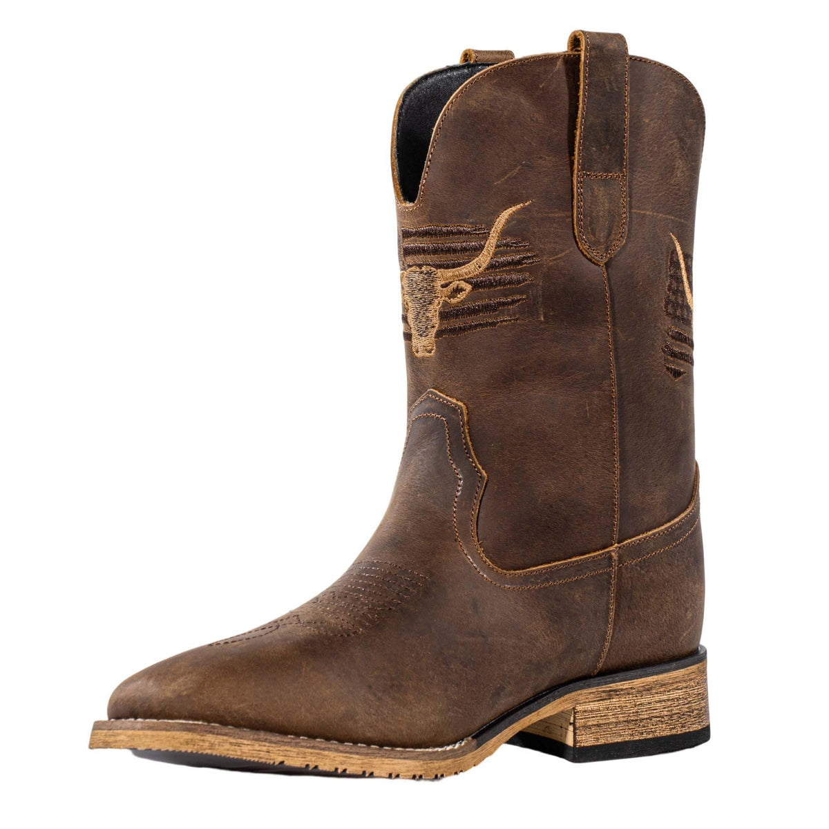Cowboy Boots Wide Square Toe Slip Resist O949887