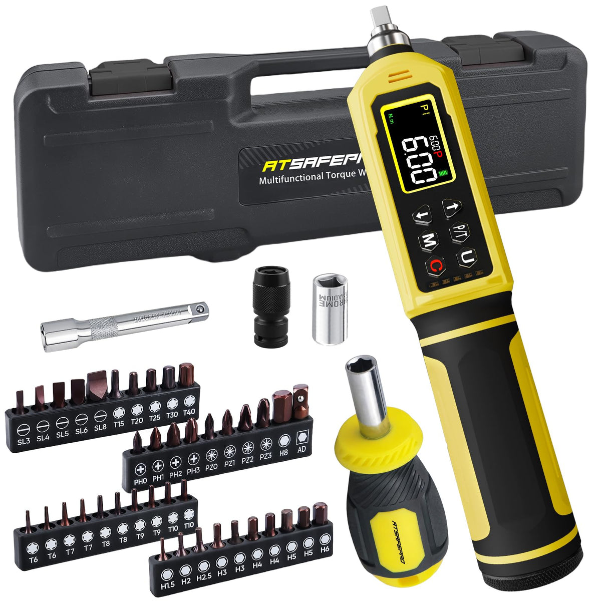 Digital Torque Screwdriver Set, 45 PCS 1/4" with Buzzer I782675