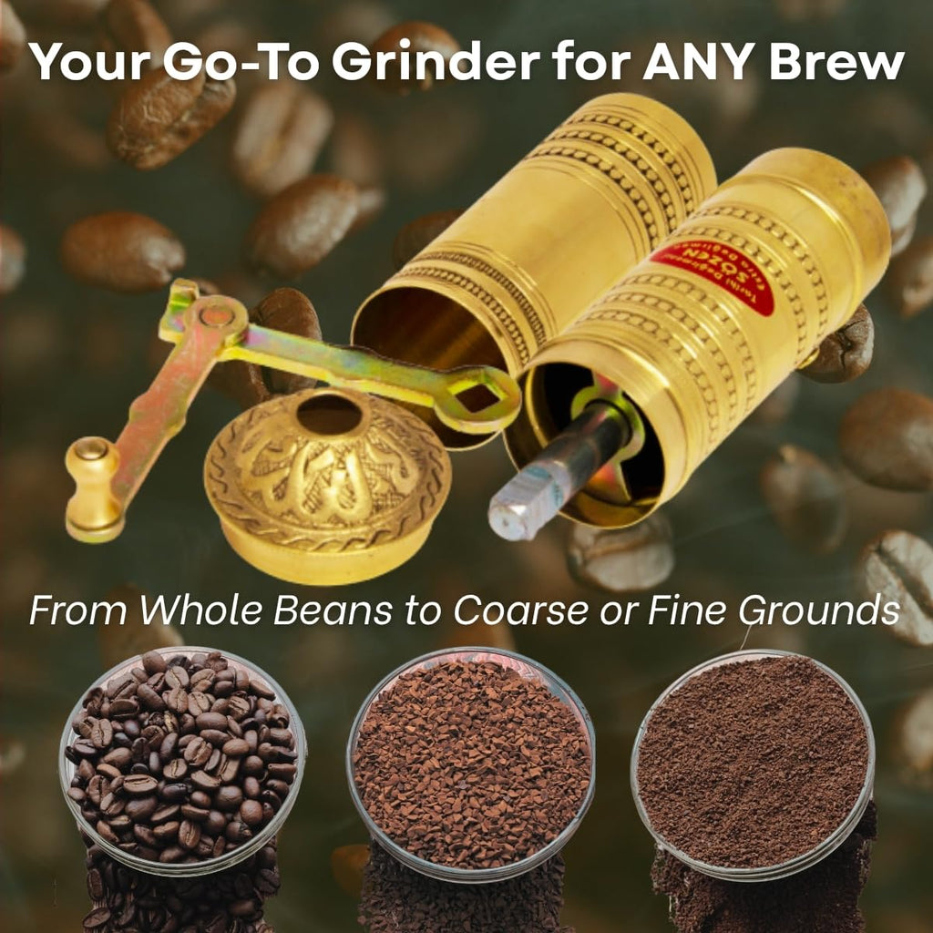 Manual Coffee Grinder Adjustable Hand Crank Burr Mill C50539