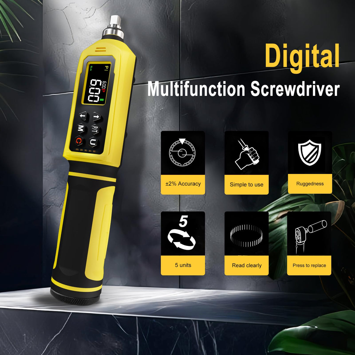 Digital Torque Screwdriver Set, 45 PCS 1/4" with Buzzer I782675