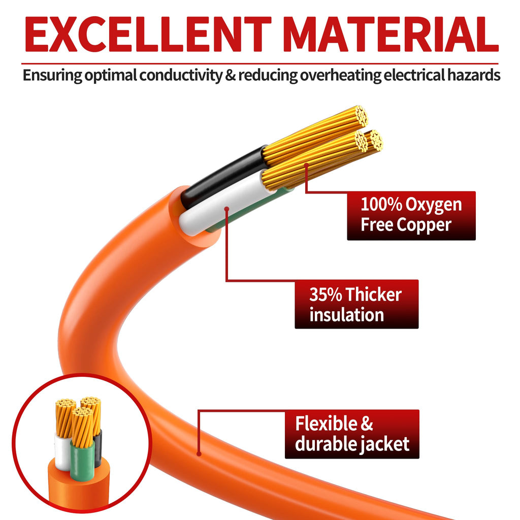 100 FT 10 Gauge Orange Extension Cord F867