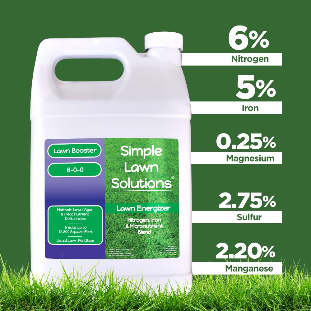 Commercial Grade Liquid Grass Fertilizer with Nitrogen, Iron, Micronutrients 1 Gallon W854586