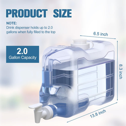2 Gallon Plastic Water Dispenser Bottle N23793