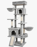 70 Inch Cat Tree with Scratching Post and Hammock X792090