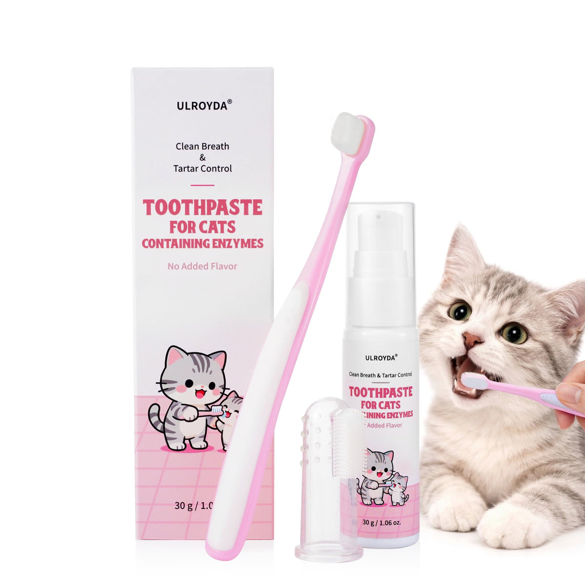 Cat Toothbrush and Toothpaste Dental Care Kit H4374