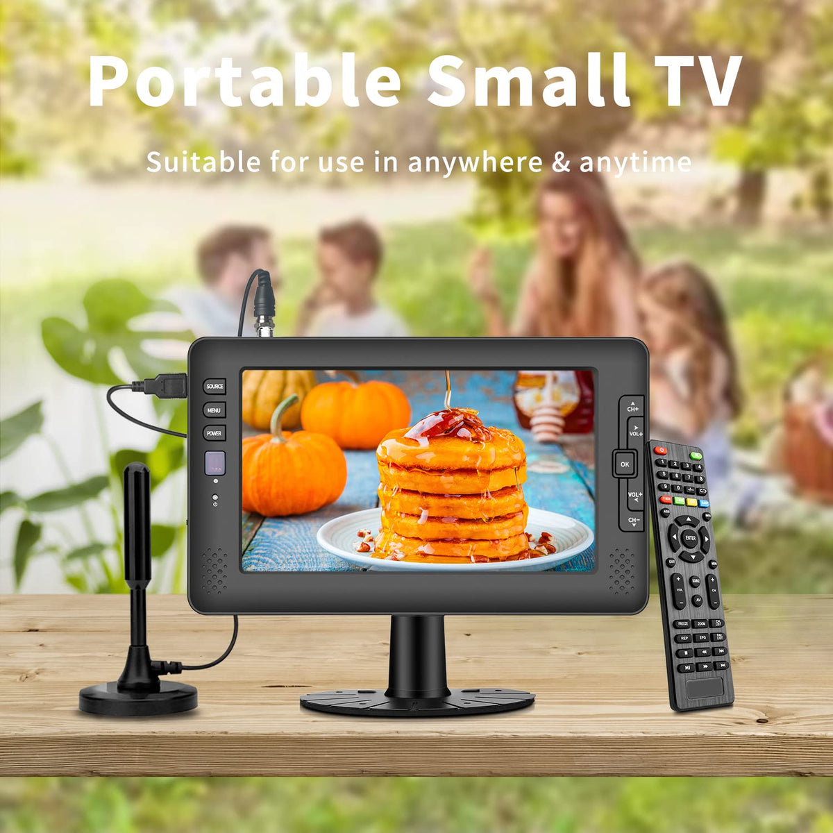 9" IPS Screen Portable TV with ATSC Tuner and Rechargeable Battery U132