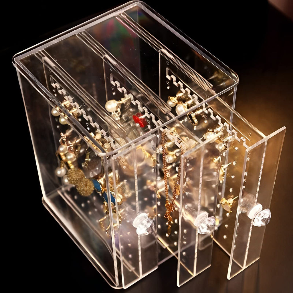 Clear Acrylic 3 Vertical Drawer Jewelry Storage Box P3797