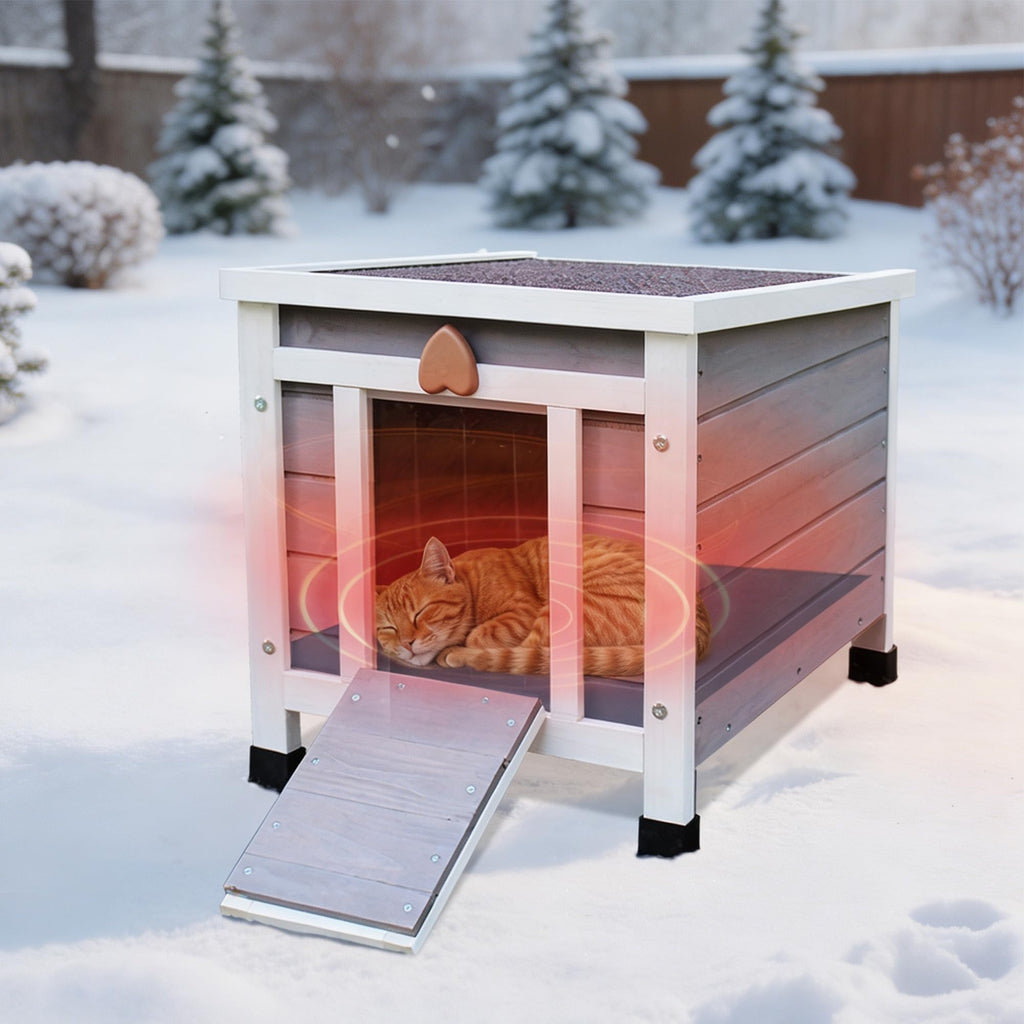 Insulated Outdoor Cat House with Liner B5979