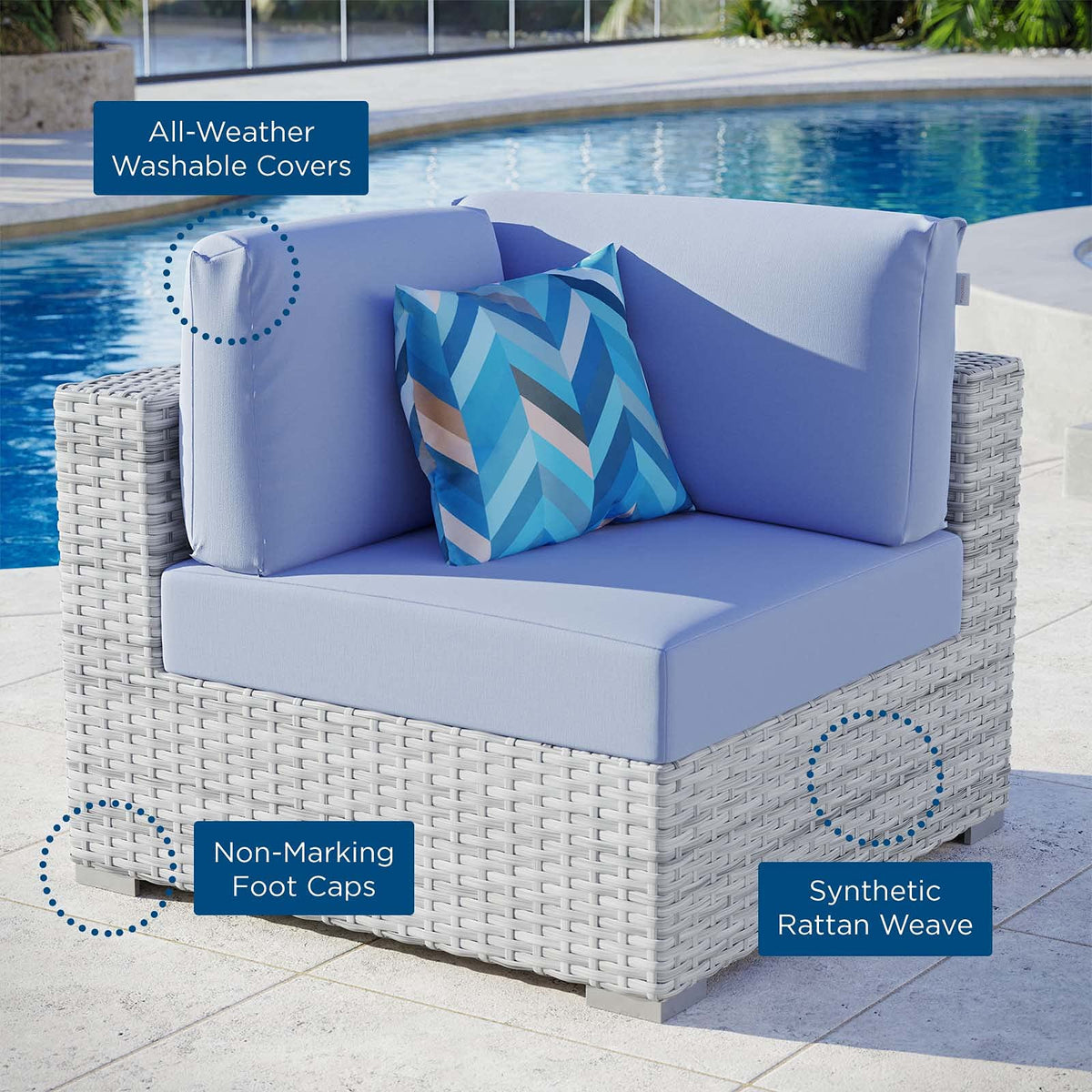 Rattan Wicker Lounge Chair D969