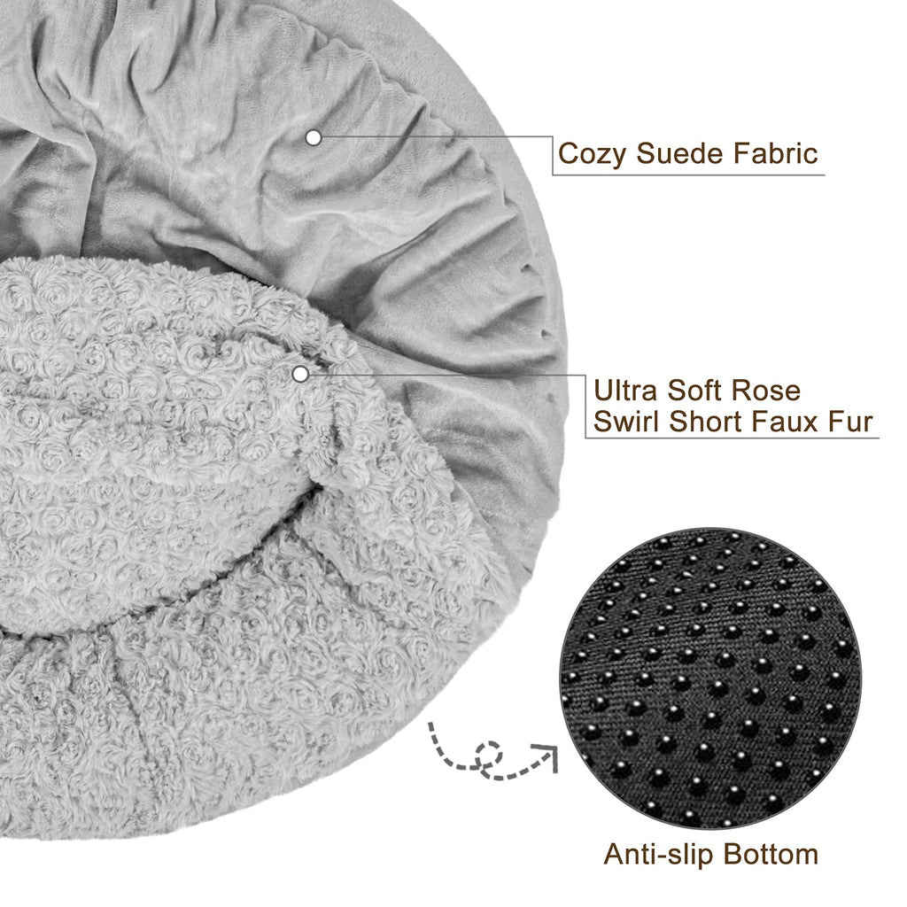 Hooded Blanket Donut Round Dog Bed 23 inch F32031