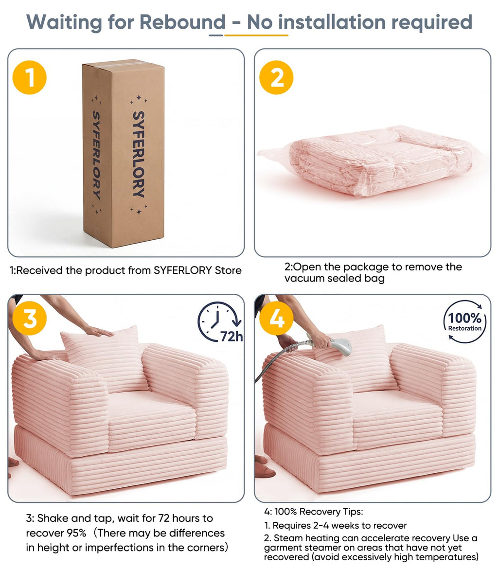 2 in 1 Convertible Sleeper Chair Folding Sofa Bed S9448