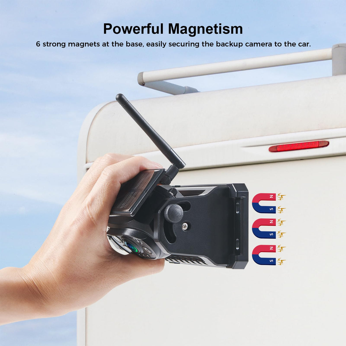 Magnetic Wireless Backup Camera with 7'' HD 1080P DVR Monitor System E216