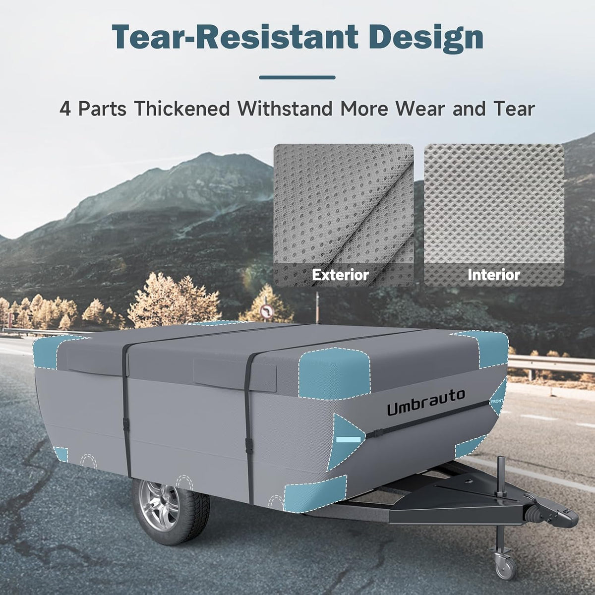 16'-18' 7 Layers Waterproof Polypropylene Pop Up Folding Camper Cover J520578