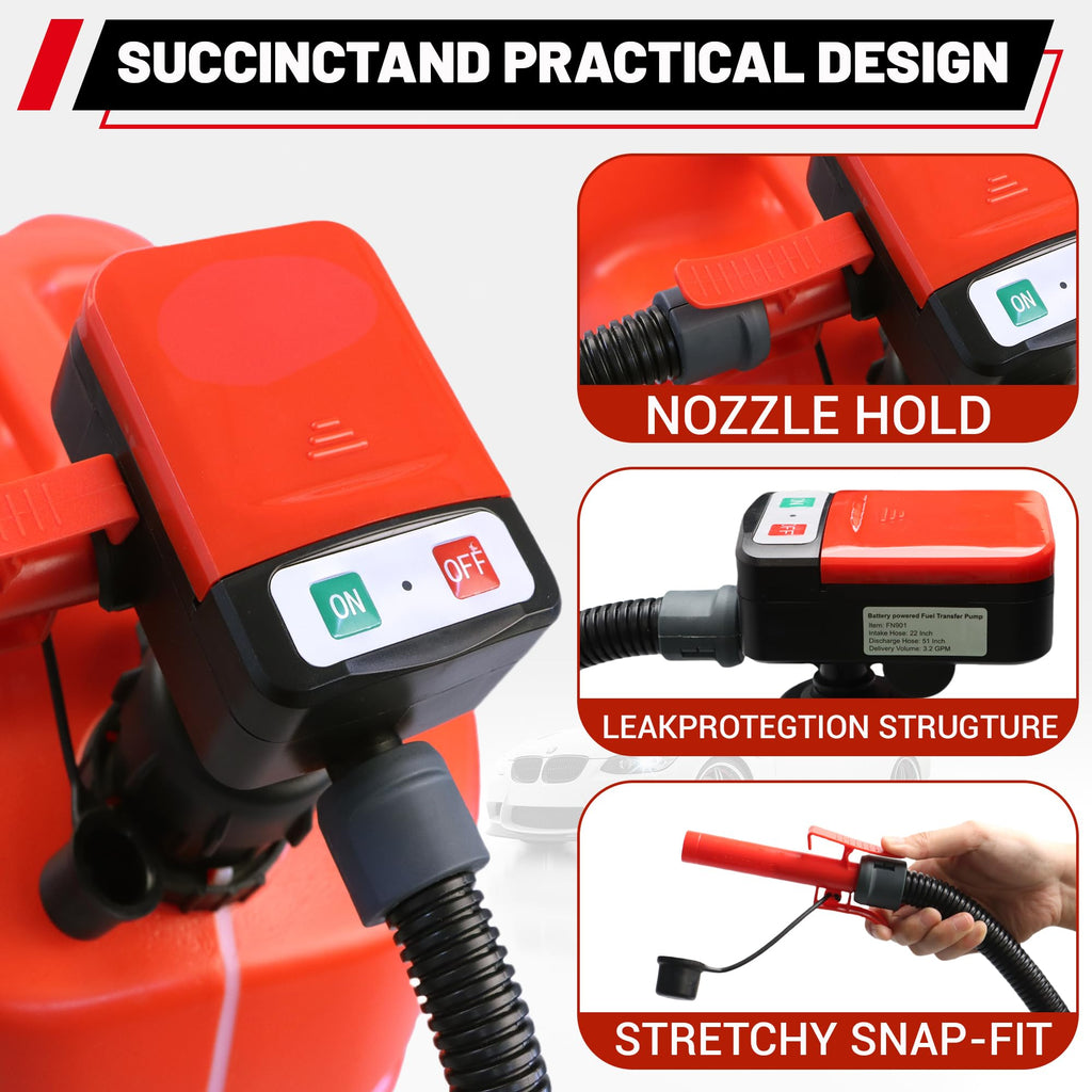 Battery Powered Fuel Transfer Pump with Automatic Stop Nozzle Z567