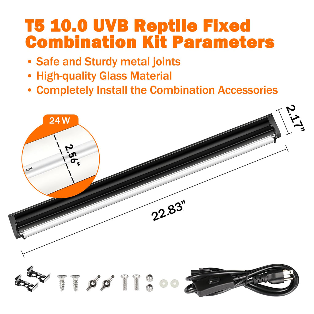 24W 22" UVB Reptile Light Fixture Y587488