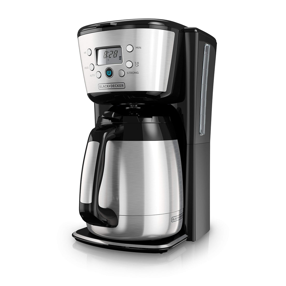 Black and Silver 12 Cup Programmable Thermal Coffee Maker B787748