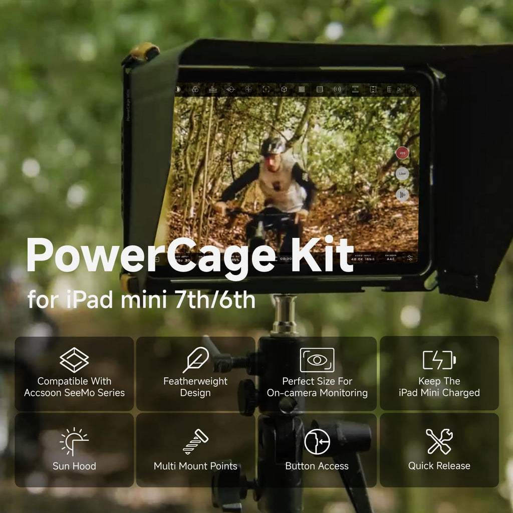 iPad mini Cage with Battery Plate Adapter and Sunhood F44621