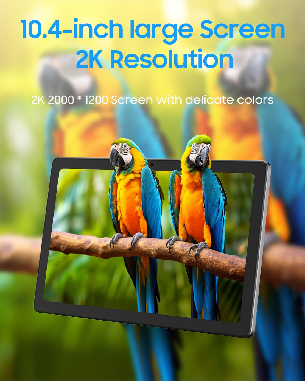 Android 13.0 10.4 Inch 16GB RAM 128GB ROM 2 in 1 Black Tablet P489
