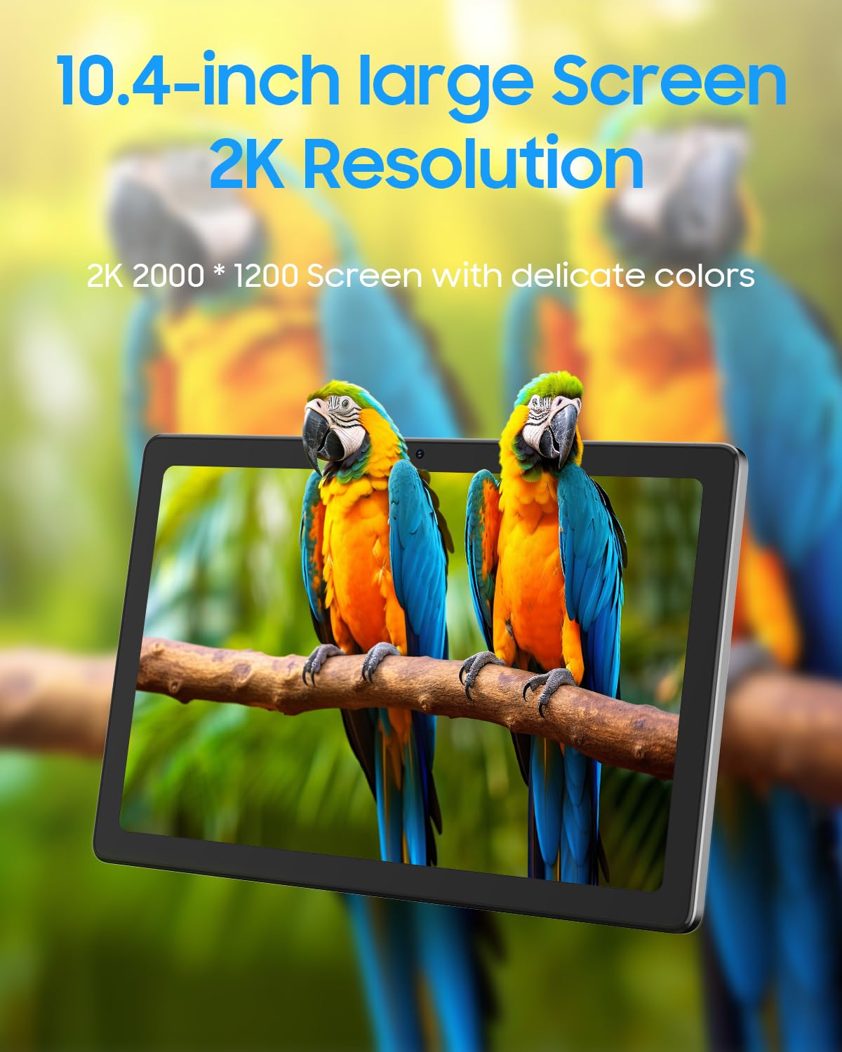 Android 13.0 10.4 Inch 16GB RAM 128GB ROM 2 in 1 Black Tablet P489