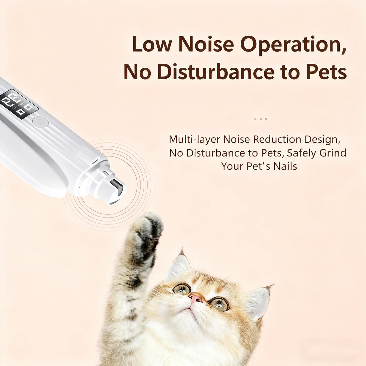 2-in-1 Dog Cat Nail Clipper Grinder with LED Light E544