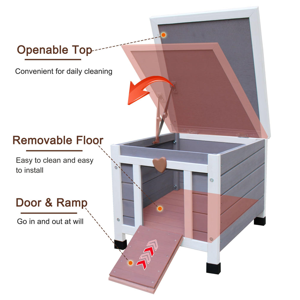 Insulated Outdoor Cat House with Liner B5979