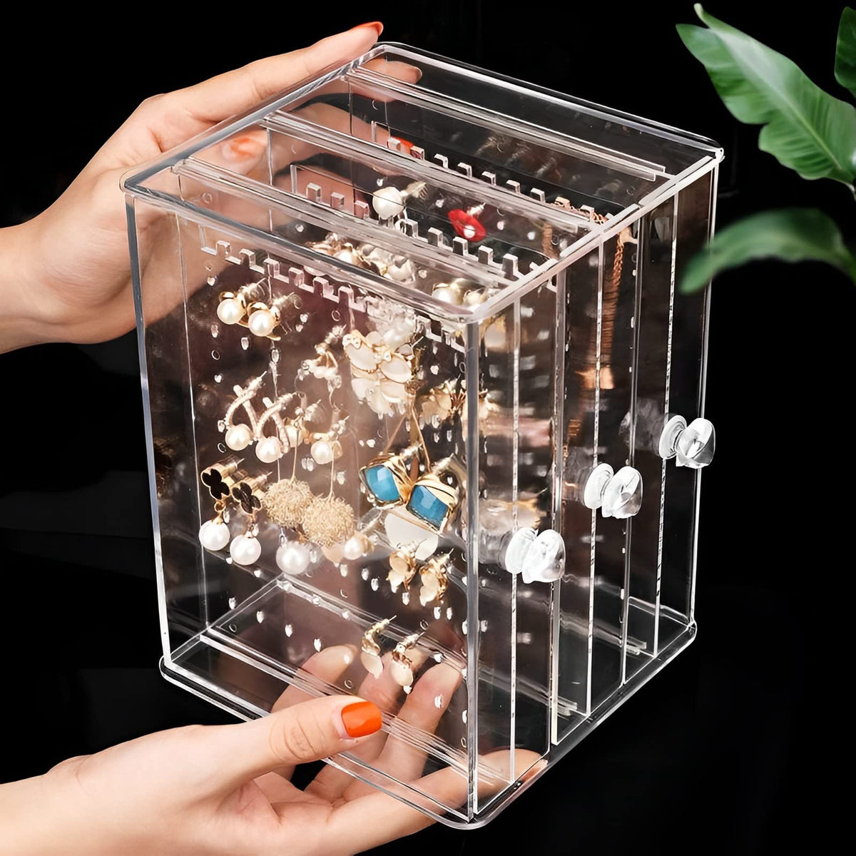 Clear Acrylic 3 Vertical Drawer Jewelry Storage Box P3797