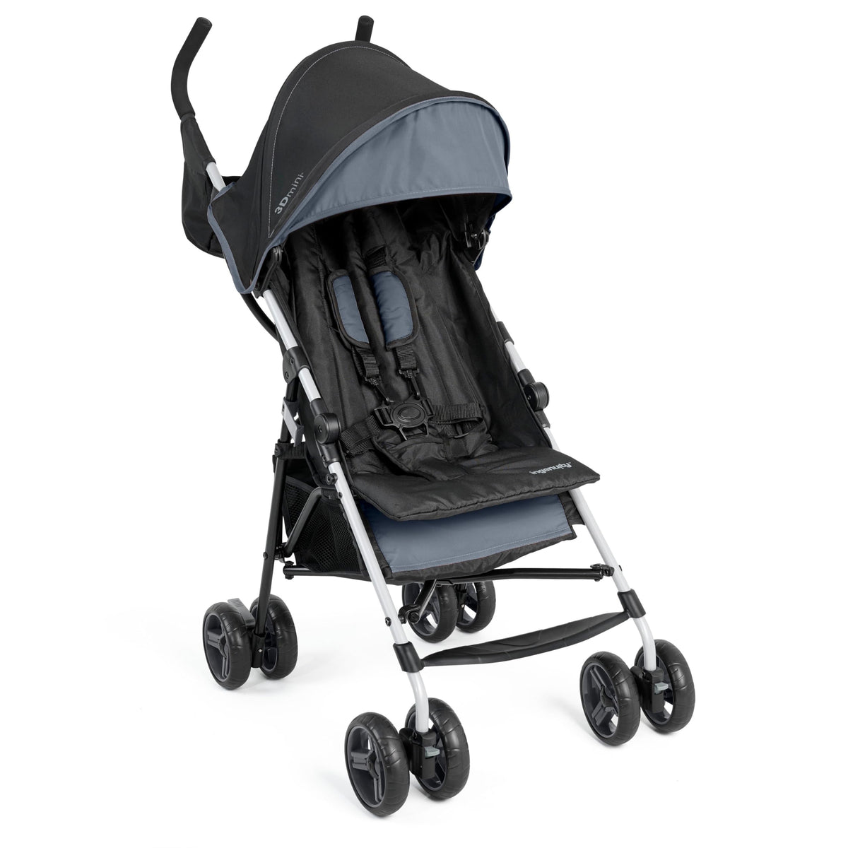 Lightweight Compact Fold Stroller with Canopy and Recline, Slate Grey F4672