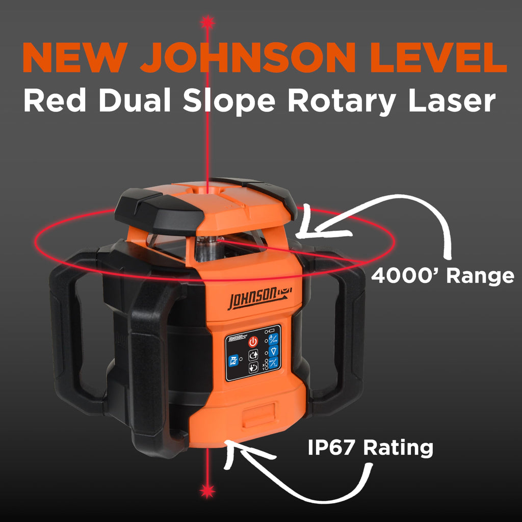 Self-Leveling Red Dual Slope Rotary Laser System J9307