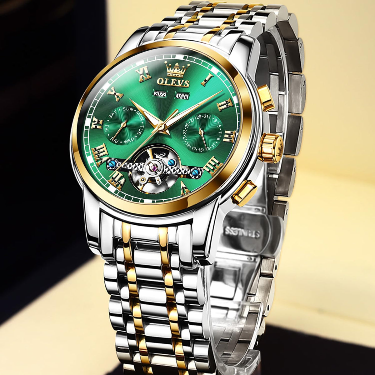 Automatic Mechanical Waterproof Stainless Steel Wrist Watch B751