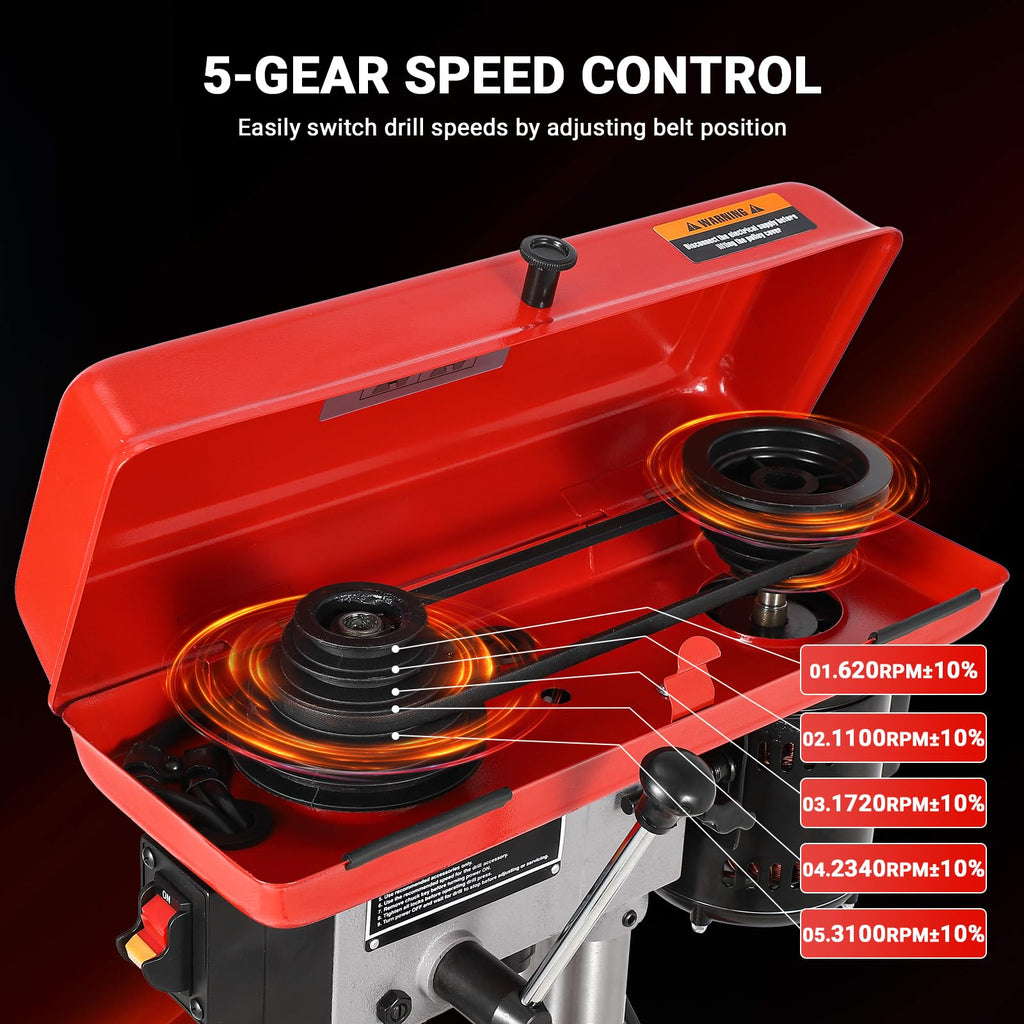 8" Benchtop Drill Press with 5 Adjustable Speeds Z943954