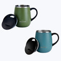 16 oz Insulated Stainless Steel Coffee Mug 2-Pack with Handle & Sliding Lid S232