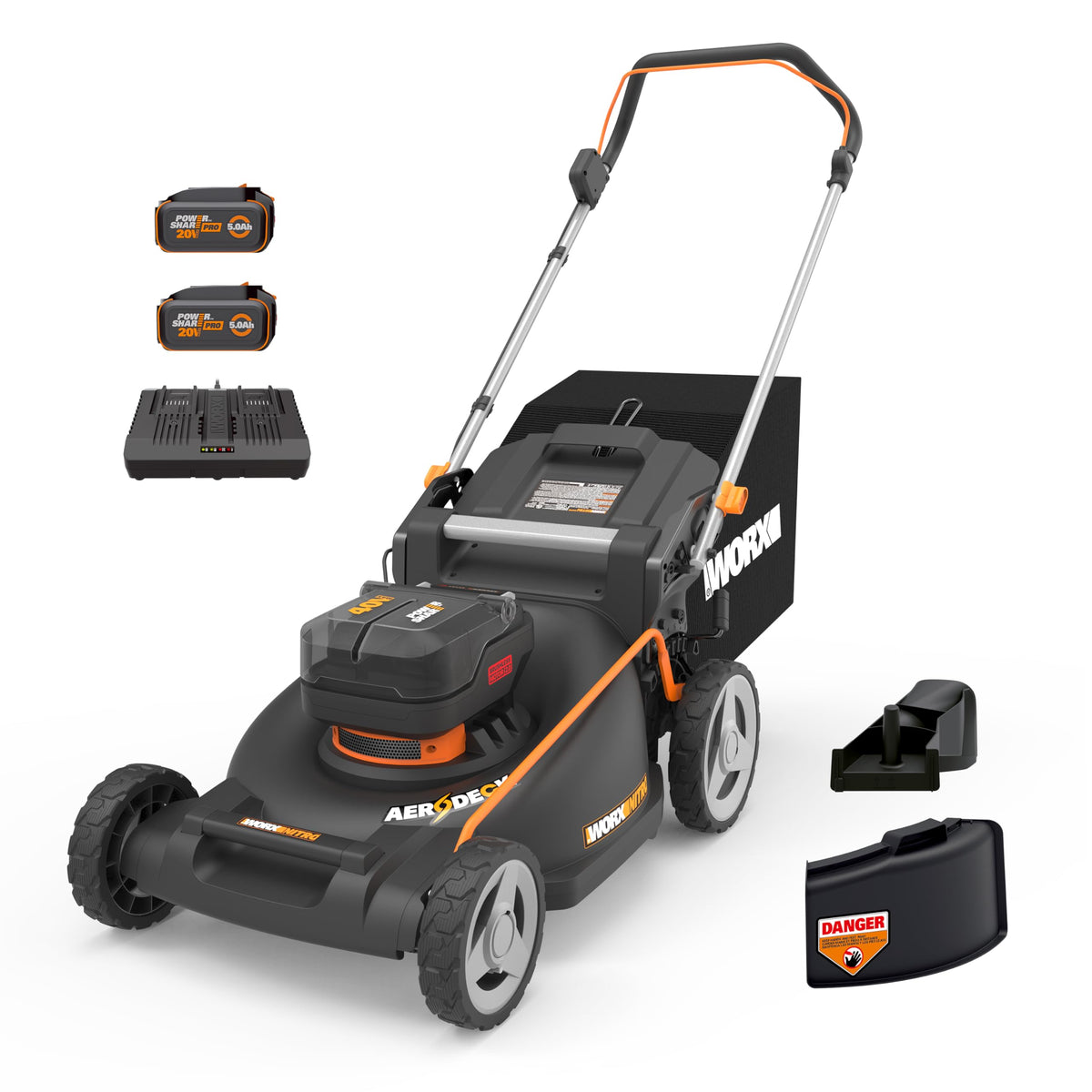 Cordless Lawn Mower, 40V 21" 3-in-1 Grass Mower F58508