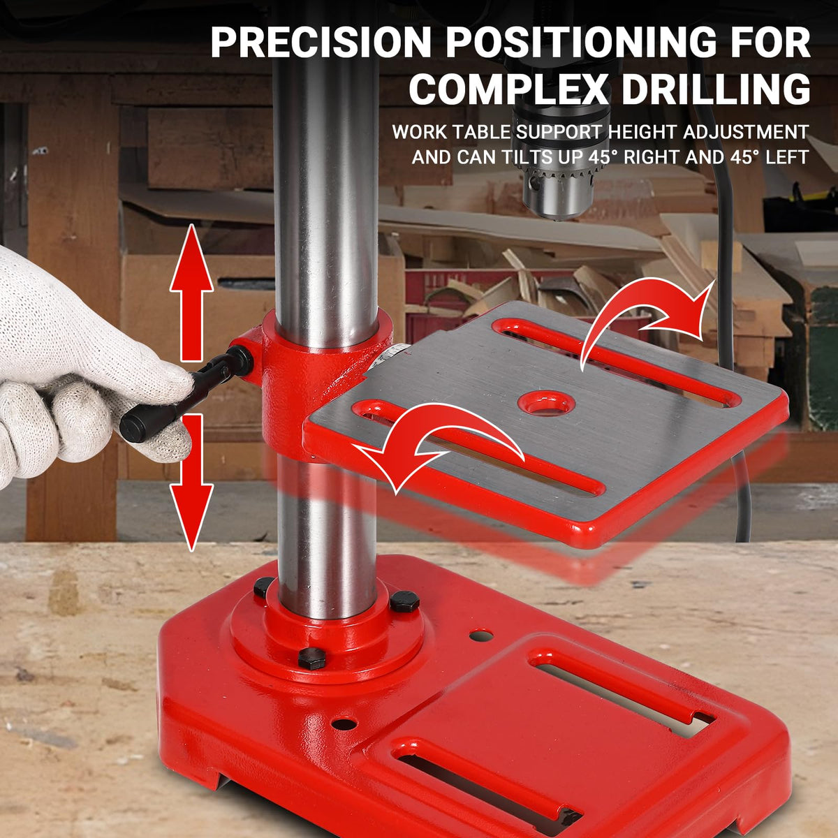 8" Benchtop Drill Press with 5 Adjustable Speeds Z943954