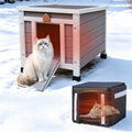 Insulated Outdoor Cat House with Liner B5979