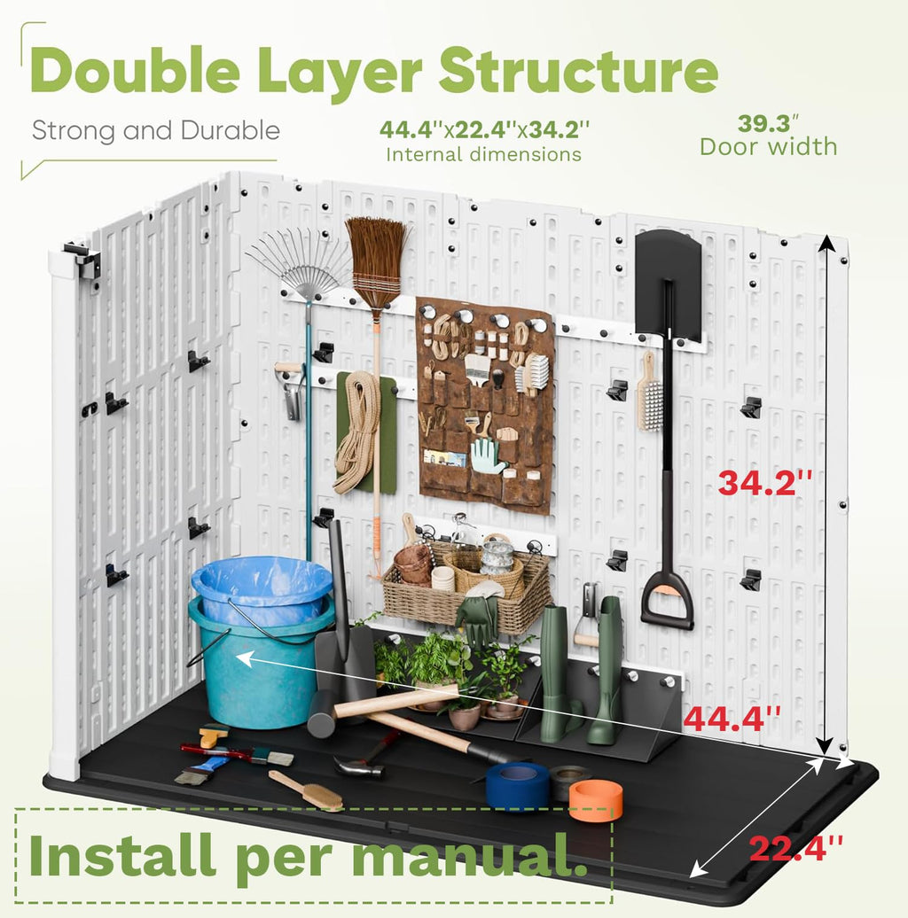 White 26 Cu Ft Lockable Outdoor Storage Cabinet W735