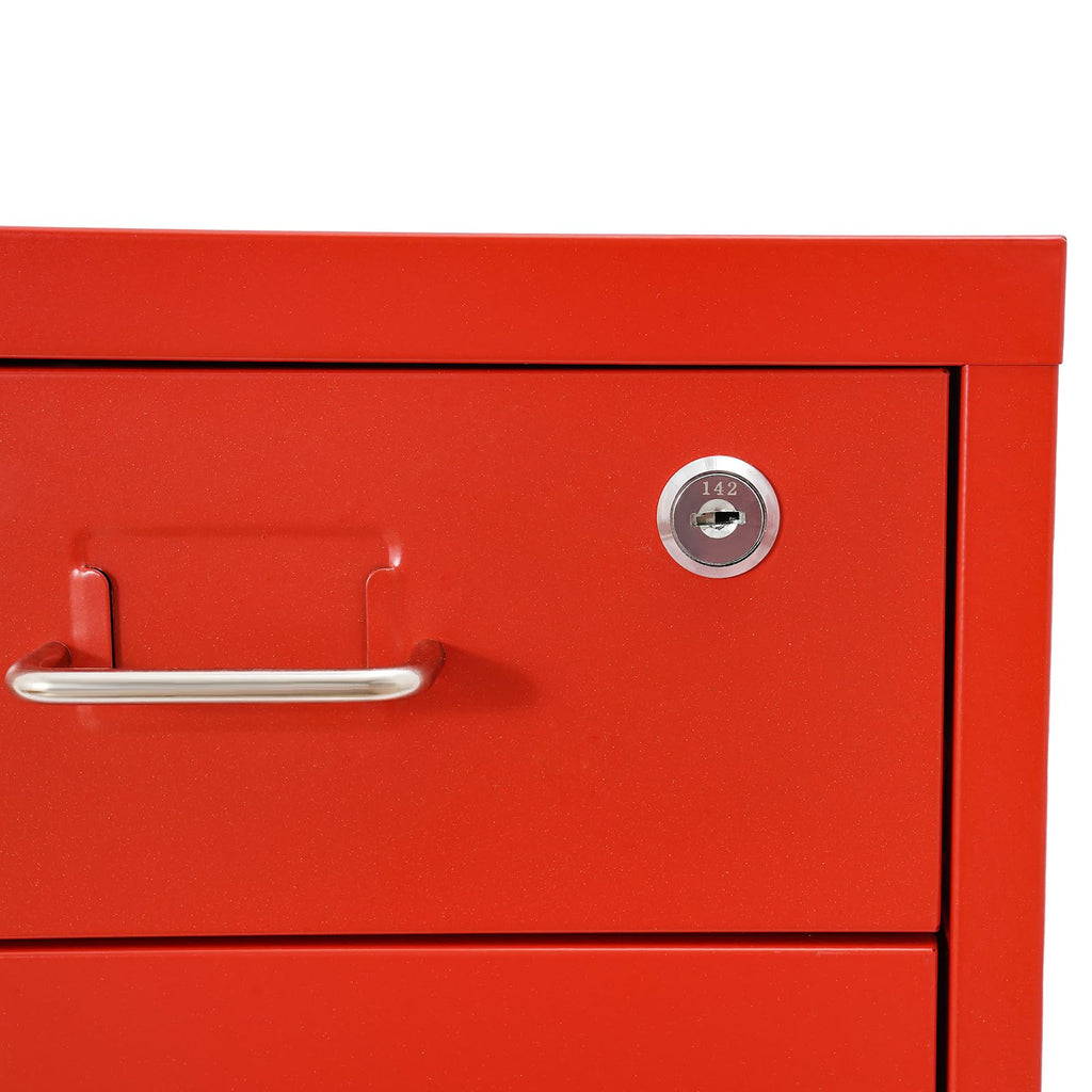 6 Drawer Metal Rolling File Cabinet with Lock Y35203