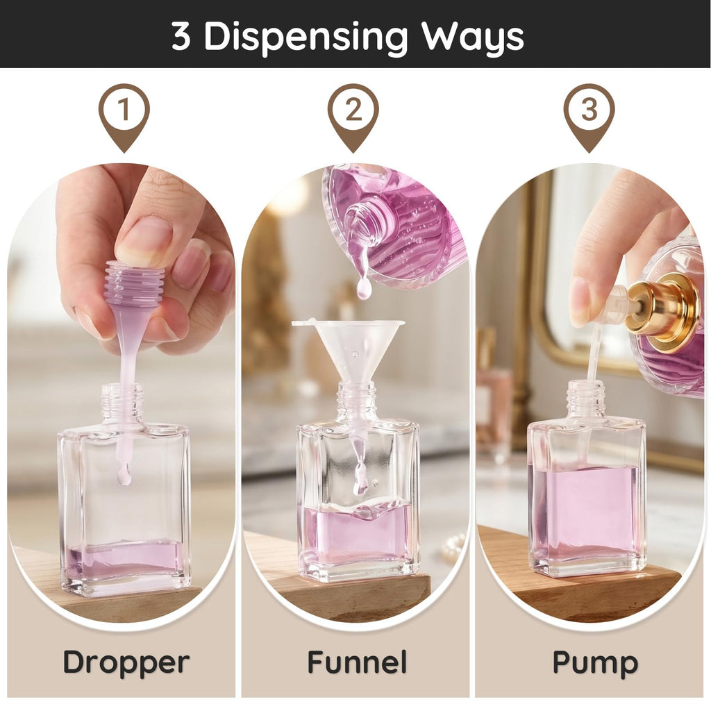 0.5oz 10pcs Glass Perfume Spray Bottle Refillable F2359