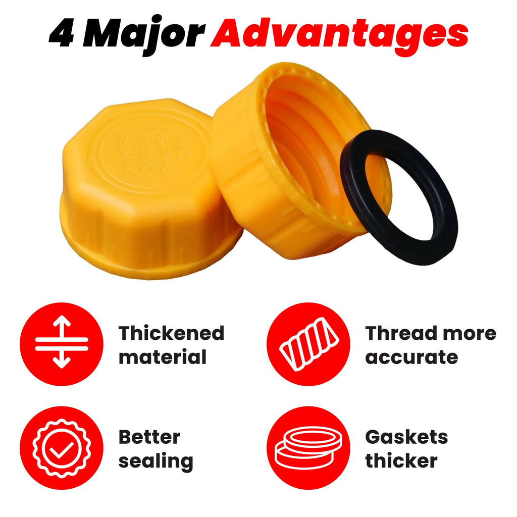 10'' Gas Can Spout Replacement Kit with Yellow Gas Caps Y914