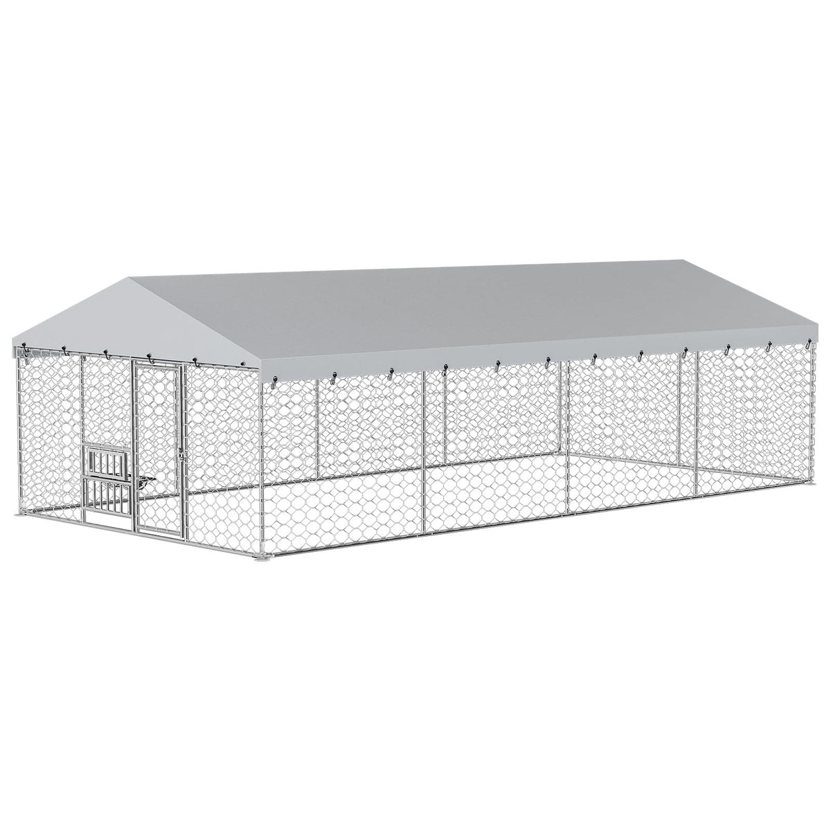 10×20FT Heavy Duty Chain Link Dog Kennel with Roof S800