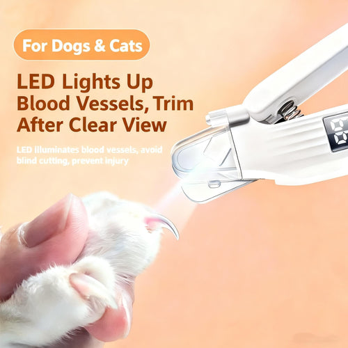 2-in-1 Dog Cat Nail Clipper Grinder with LED Light E544