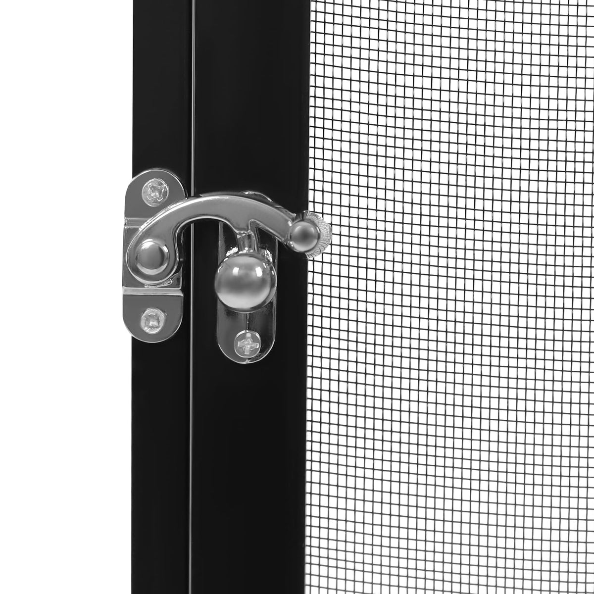 Black Large Aluminum Screen Reptile Terrarium Cage with Locking Latch X510065