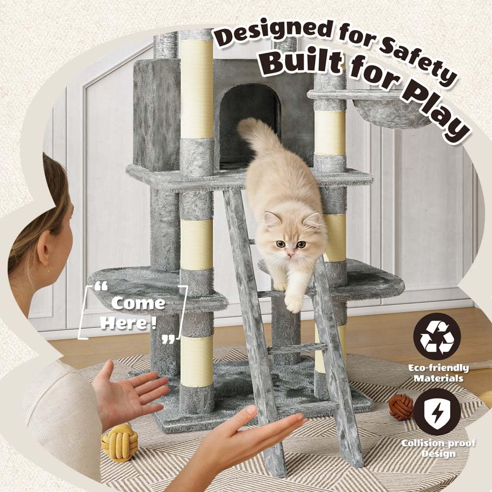 72 inch Cat Tree with Scratching Posts C577854